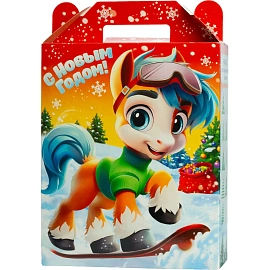 Новогодний сладкий подарок Марк и Няша Картон 1000 грамм, K086