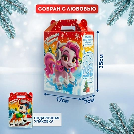 Новогодний сладкий подарок Марк и Няша Картон 1000 грамм, K086