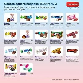 Новогодний сладкий подарок Новогодняя атмосфера Рюкзак 1500 грамм, K091