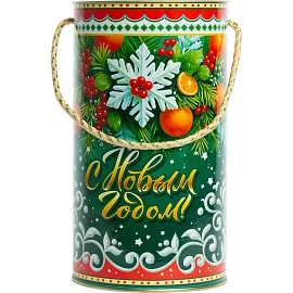 Новогодний сладкий подарок Зимнее настроение Туба 1000 грамм, K096