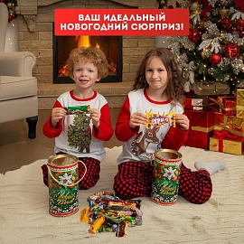 Новогодний сладкий подарок Зимнее настроение Туба 1000 грамм, K096