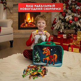 Новогодний сладкий подарок Сказочный вечер Сумка 1000 грамм, K097