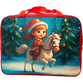 Новогодний сладкий подарок Новогоднее приключение Сумка 1000 грамм, K098