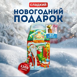 Новогодний сладкий подарок Резиденция праздника Картон 1200 грамм, K099