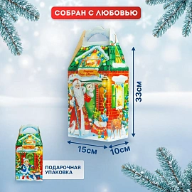 Новогодний сладкий подарок Резиденция праздника Картон 1200 грамм, K099