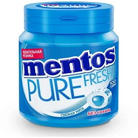 Жевательная резинка Mentos Pure Fresh Свежая мята 100 г