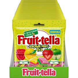 Конфеты жевательные Fruittella Кислый микс 2в1 70 г (24 штуки в упаковке)