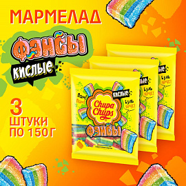 Мармелад Chupa Chups Фансы фрукты 150 г (3 штуки в упаковке)