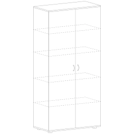 Шкаф для документов Агат (ольха, 800x400x1910 мм)