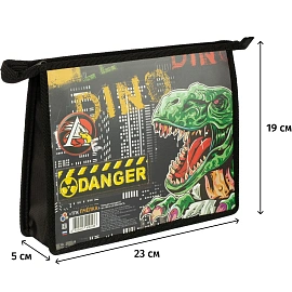 Папка для тетрадей Опасность А5 с 1 отделением на молнии