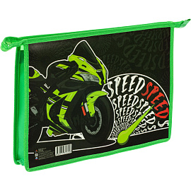 Папка для тетрадей А4 пластиковая ПМ-А4-29, GREEN BIKE 2024