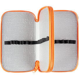 Пенал двухсекционный большой тканевый торец ПО-090, КИБЕР БОТ 2025