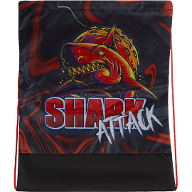 Мешок для сменной обуви Shark attack 420х340 мм чёрный с ручками