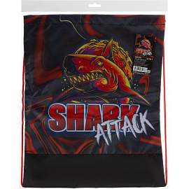 Мешок для сменной обуви Shark attack 420х340 мм чёрный с ручками