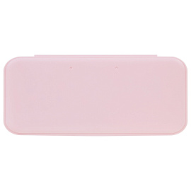 Пенал пластиковый BRAUBERG, пастельный розовый, С НАКЛЕЙКАМИ, 21х9х3 см, 272271