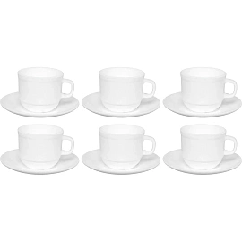 Чайная пара 250 мл штабелируемая Белье,6шт/уп