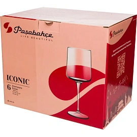 Набор бокалов АЙКОНИК 340 мл для вина, стекло,6 шт