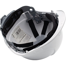 Каска защитная строительная Еланпласт Ай-Прайм Эксперт белая с храповым механизмом (КАС-061)