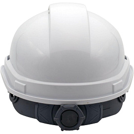 Каска защитная строительная Еланпласт Ай-Прайм Эксперт белая с храповым механизмом (КАС-061)