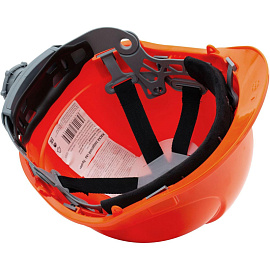 Каска защитная строительная Еланпласт Ай-Прайм Эксперт оранжевая с храповым механизмом (КАС-061)