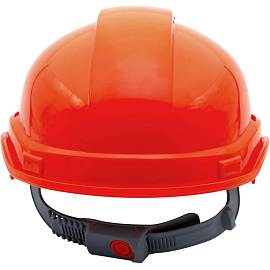 Каска защитная строительная Еланпласт Ай-Прайм Классик оранжевая с ленточным механизмом регулировки (КАС-063)