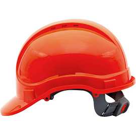 Каска защитная строительная Еланпласт Ай-Прайм Классик оранжевая с ленточным механизмом регулировки (КАС-063)