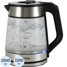Чайник Vitek VT-1176 2л. 2200Вт (стекло)