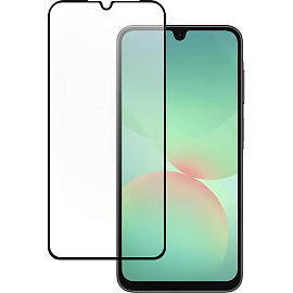 Защитное стекло PERO Full Glue для Samsung A26, черное фото Защитное стекло PERO Full Glue для Samsung A26, черное