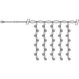 Гирлянда светодиодная Feron занавес белый свет 320 светодиодов (3x2 м)