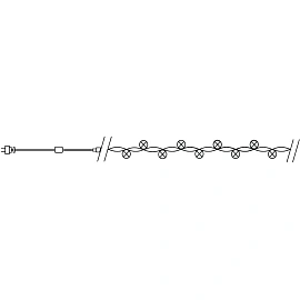 Гирлянда светодиодная Feron нить синий свет 60 светодиодов (6 м)
