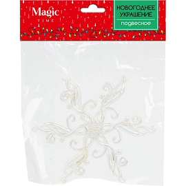Игрушка Украшение НГ подвесное Снежинка полипропилен 1,5x12x12см арт.89130