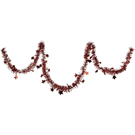 Мишура ёлочная новогодняя Время Чудес красная 200x5 см