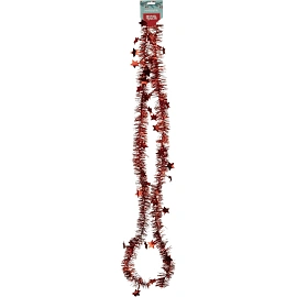 Мишура ёлочная новогодняя Время Чудес красная 200x5 см