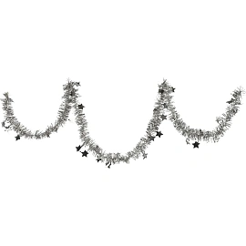 Мишура ёлочная новогодняя Время Чудес серебристая 200x5 см