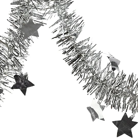 Мишура ёлочная новогодняя Время Чудес серебристая 200x5 см