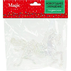 Игрушка Украшение НГ подвесное Лошадка полипропилен1,5x11,5x8,5см арт.89132