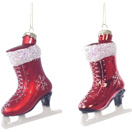 Новогоднее украшение на ёлку Коньки (8.5x3.5x11 см)