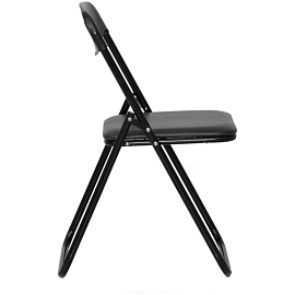 Стул офисный складной Jack black чёрный (экокожа, металл чёрный)