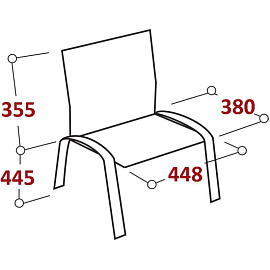 Стул офисный складной Jack black чёрный (экокожа, металл чёрный)