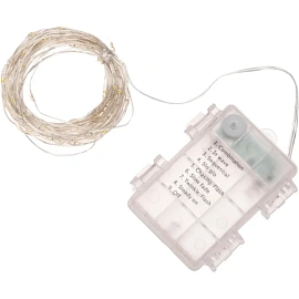 Гирлянда светодиодная Роса 10м, 100LED,цвет теплый белый,303-256