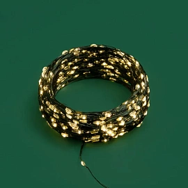 Гирлянда светодиодная Роса с контроллером 50м, 500LED, ТЕП. БЕЛ, 303-286