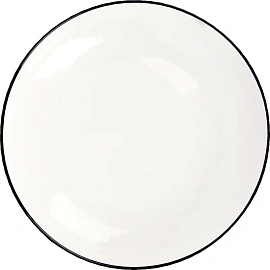 Тарелка Nouvelle Home Notele фарфор 20.5 см белая/чёрная (6 штук в упаковке)