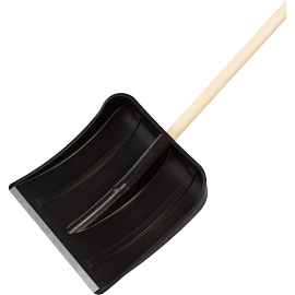 Лопата для уборки снега пластик 40x37 см с черенком 120 см (с ручкой на черенке)