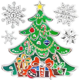 Наклейка новогодняя на окна и стены Miland Новогодняя ёлочка 18x18 см