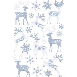 Наклейка интерьерная Северные олени 25x14.4см НУ-9251