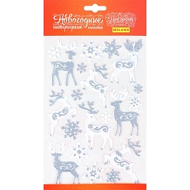 Наклейка интерьерная Северные олени 25x14.4см НУ-9251
