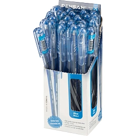 Ручка шариковая масляная PENSAN "My-Pen", СИНЯЯ, корпус тонированный синий, узел 1 мм, линия письма 0,5 мм, 2210