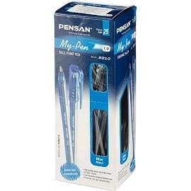 Ручка шариковая масляная PENSAN "My-Pen", СИНЯЯ, корпус тонированный синий, узел 1 мм, линия письма 0,5 мм, 2210