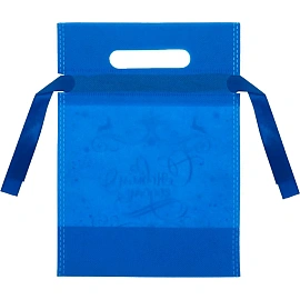 Мешочек для подарков Ледяной узор, 24x18x9см, голубой, НУ-6243 фото Мешочек для подарков Ледяной узор, 24x18x9см, голубой, НУ-6243