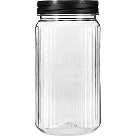 Набор банок квадратных с рельефом PREMIUM 1,3л, 3шт (Черный)